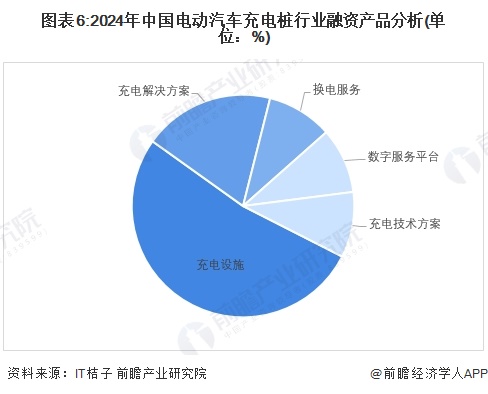 图表6:2024年中国电动汽车充电桩行业融资产品分析(单位：%)